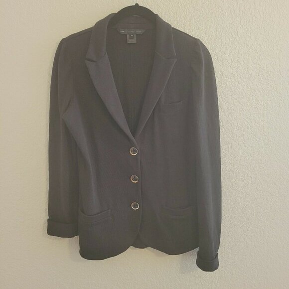 Marc by Marc Jacobs Black 100% Cotton Three-Button Blazer Size X-Small - Picture 7 of 10